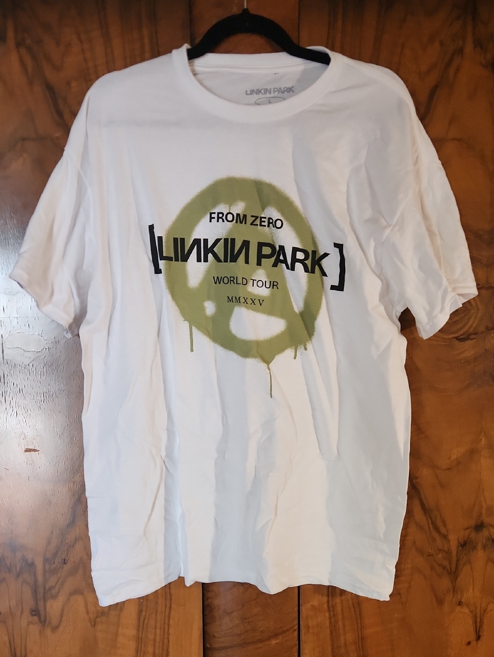 Two Linkin Park 'From Zero' 2025 World Tour White Graphic Tees Mens L